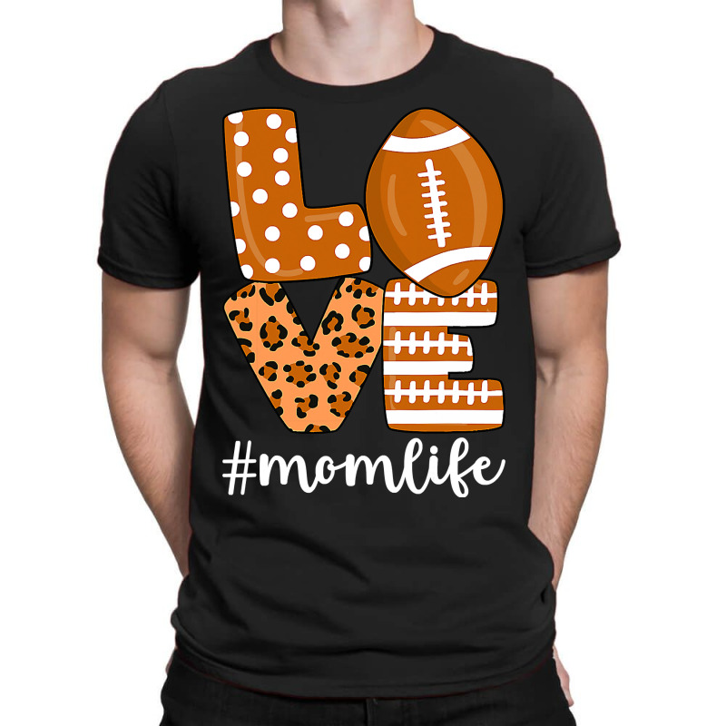 Football Love Football American Mom Life Player Leopard T-Shirt by circularflap | Artistshot