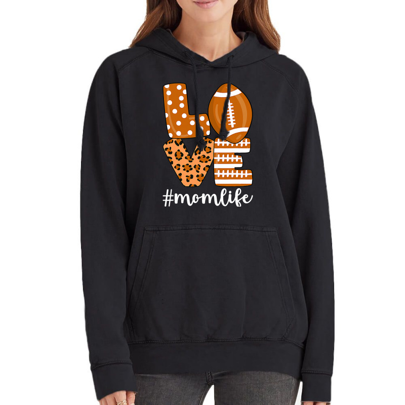 Football Love Football American Mom Life Player Leopard Vintage Hoodie by circularflap | Artistshot