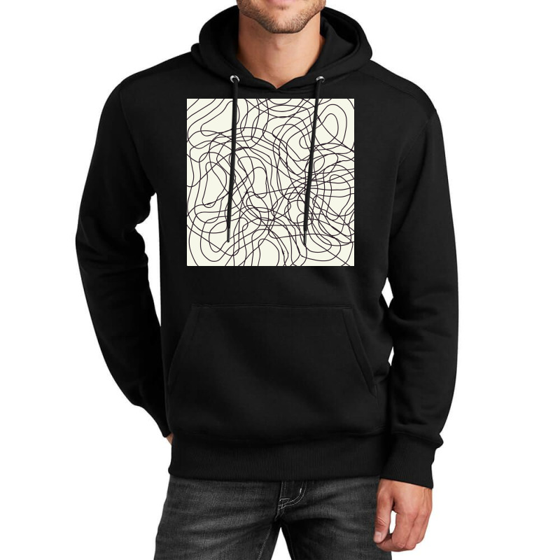 Abstract Doodle Lines Seamless Curve Pattern Unisex Hoodie | Artistshot