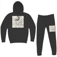 Abstract Doodle Lines Seamless Curve Pattern Hoodie & Jogger Set | Artistshot