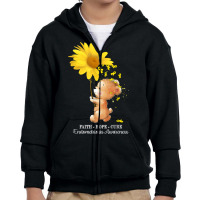 Faith Hope Cure Yellow Endometriosis Awareness T Shirt Youth Zipper Hoodie | Artistshot