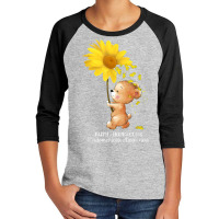 Faith Hope Cure Yellow Endometriosis Awareness T Shirt Youth 3/4 Sleeve | Artistshot