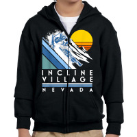 Incline Village Nevada Retro Ski T Shirt Youth Zipper Hoodie | Artistshot