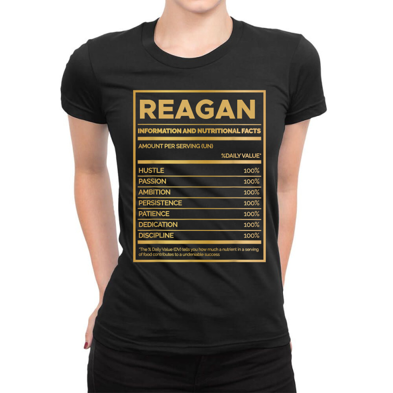 Reagan Nutrition Information Amount Per Serving T Shirt Ladies Fitted T-Shirt by abrellkfhanog8 | Artistshot