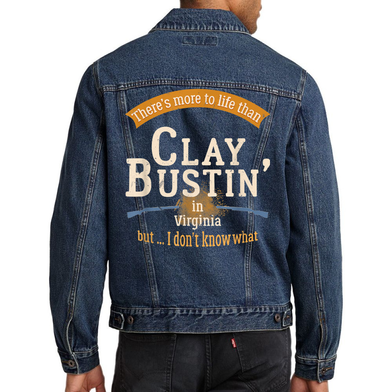 Clay Target Shooting Shirt Virginia Skeet Trap 2 Men Denim Jacket | Artistshot