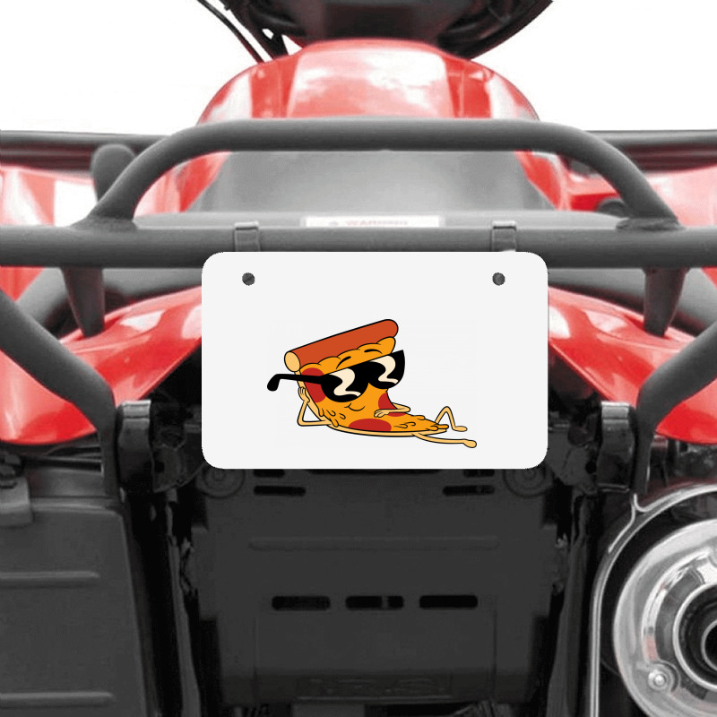 Pizza Steve Cool Cartoon Atv License Plate | Artistshot