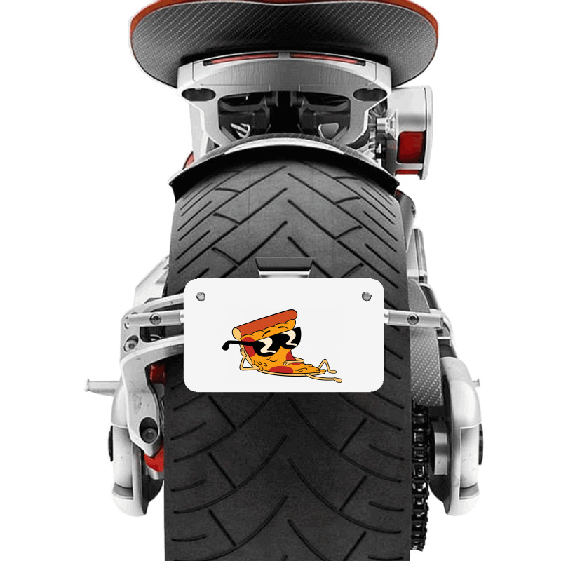 Pizza Steve Cool Cartoon Motorcycle License Plate | Artistshot