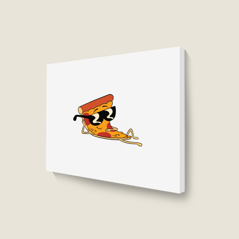 Pizza Steve Cool Cartoon Landscape Canvas Print | Artistshot