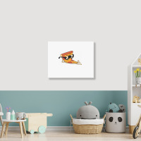 Pizza Steve Cool Cartoon Landscape Canvas Print | Artistshot