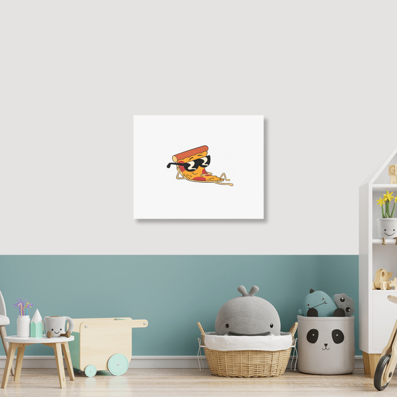 Pizza Steve Cool Cartoon Landscape Canvas Print | Artistshot