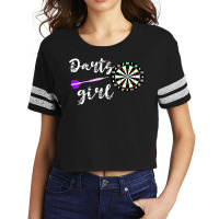 Darts Girl Dart Player Arrow Game Bullseye Board Dartboard T Shirt Scorecard Crop Tee | Artistshot