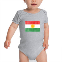 Kurdistan Faded Vintage Style Flag Design Baby Bodysuit | Artistshot