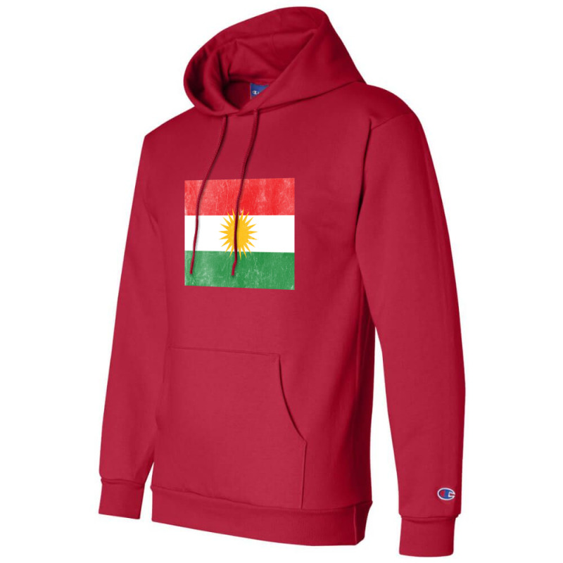 Kurdistan Faded Vintage Style Flag Design Champion Hoodie by bedaopini | Artistshot