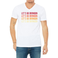 Retro Let S Go Brandon Tee, Politic Meme Conservative T Shirt V-neck Tee | Artistshot