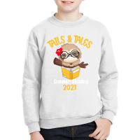 Tails And Tales Summer Reading 2021 Sloth Book Lovers T Shirt Youth Sweatshirt | Artistshot