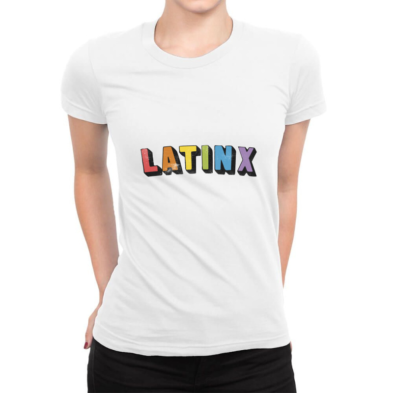 Latinx Original Retro Style Design Ladies Fitted T-Shirt by bedaopini | Artistshot