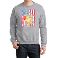 Fishing T  Shirt American Fisherman Angle Fish U S Flag Fishing T  Shi Crewneck Sweatshirt | Artistshot