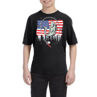 Fishing T  Shirt American Fisherman U S Flag Fish Angle Fishing T  Shi Youth Tee | Artistshot