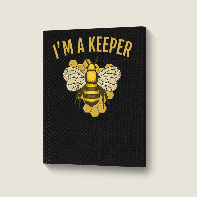 Bee Beekeeper Vintage Keeper Bee Gifts Funny 182 Hive Beekeeping Portrait Canvas Print | Artistshot