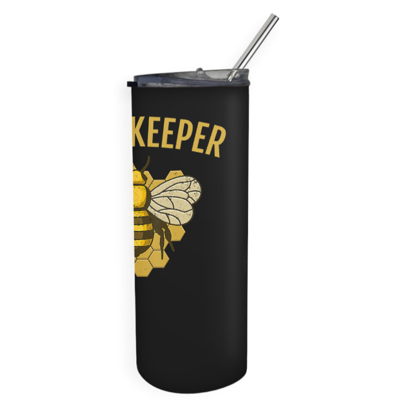 Bee Beekeeper Vintage Keeper Bee Gifts Funny 182 Hive Beekeeping Skinny Tumbler | Artistshot