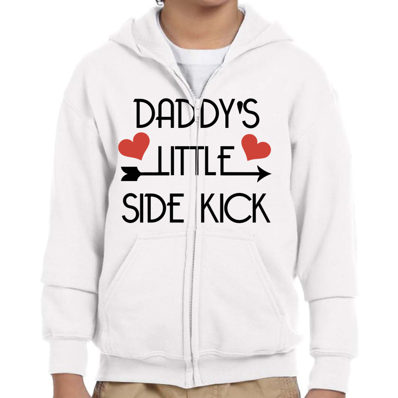 Daddys Little Side Kick Youth Zipper Hoodie by solehpati | Artistshot