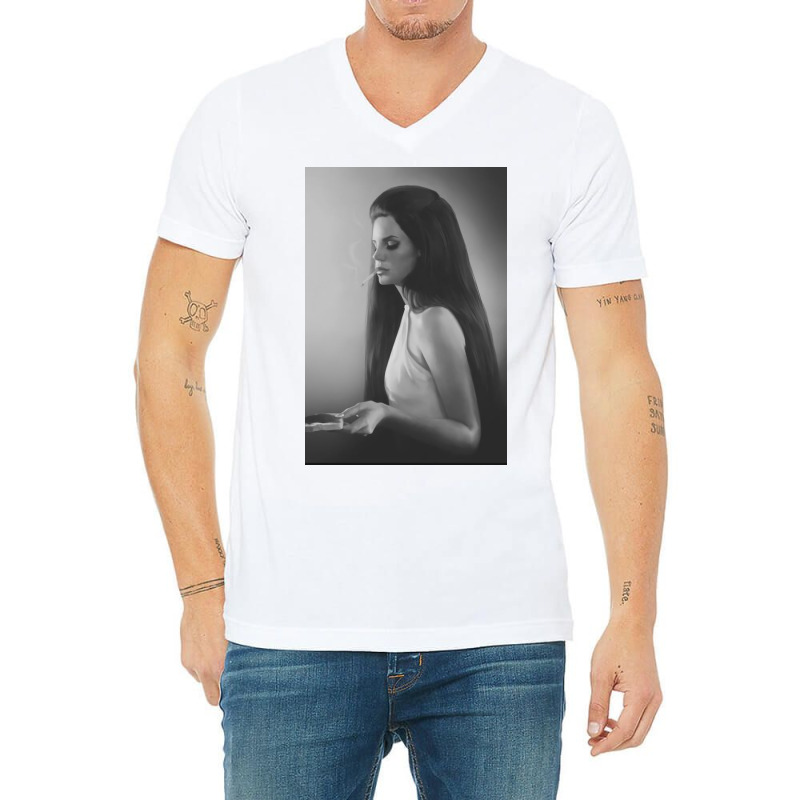 Lana Smooking V-Neck Tee by halseymaria | Artistshot