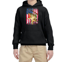 Fishing T  Shirt Fish Angling Hobby U S Flag American Fisherman Fishin Youth Hoodie | Artistshot