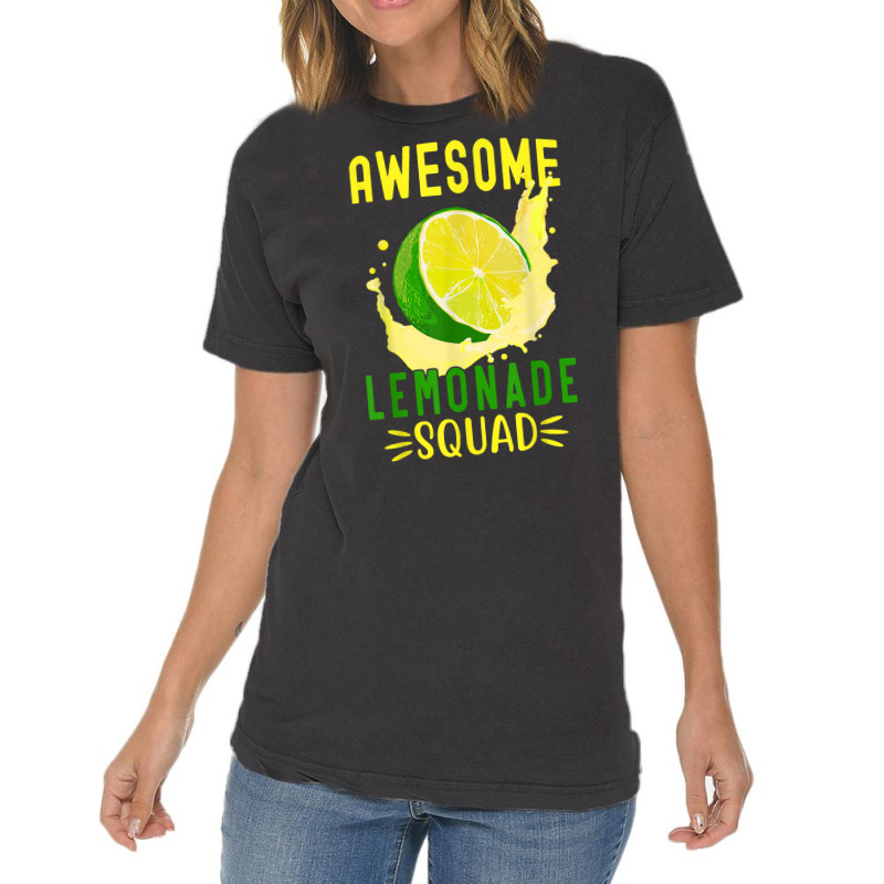 Awesome Lemonade Squad For Lemonade Stand Summer Vacation T Shirt Vintage T-Shirt by bibonzgulnacqo | Artistshot