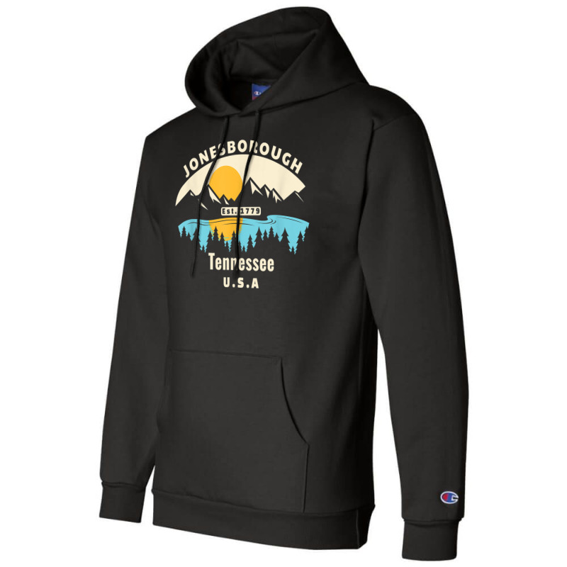 Jonesborough Tennessee Souvenir Mountain Sunset River T Shirt Champion Hoodie by lorebrend | Artistshot