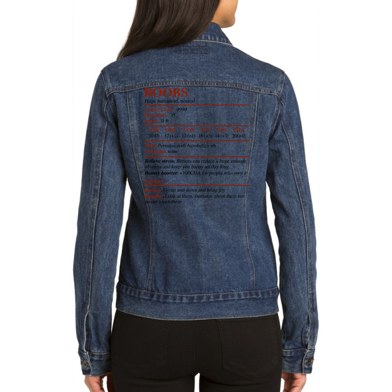 Dnd  Boobs Homebrew Ladies Denim Jacket by hoainv | Artistshot