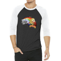 Living In A Perpetual State Of Fear & Panic Retro 80s Style Cartoon 3/4 Sleeve Shirt | Artistshot