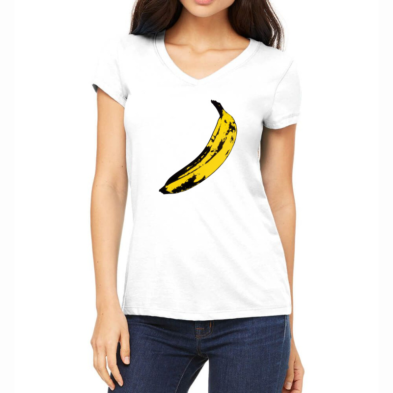 Velvet Underground Andy Warhol Banana Women's V-Neck T-Shirt by solehpati | Artistshot