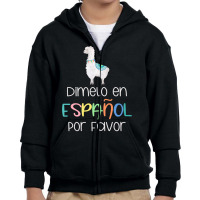 Womens En Espanol Por Favor Bilingual Spanish Teacher Gifts T Shirt Youth Zipper Hoodie | Artistshot