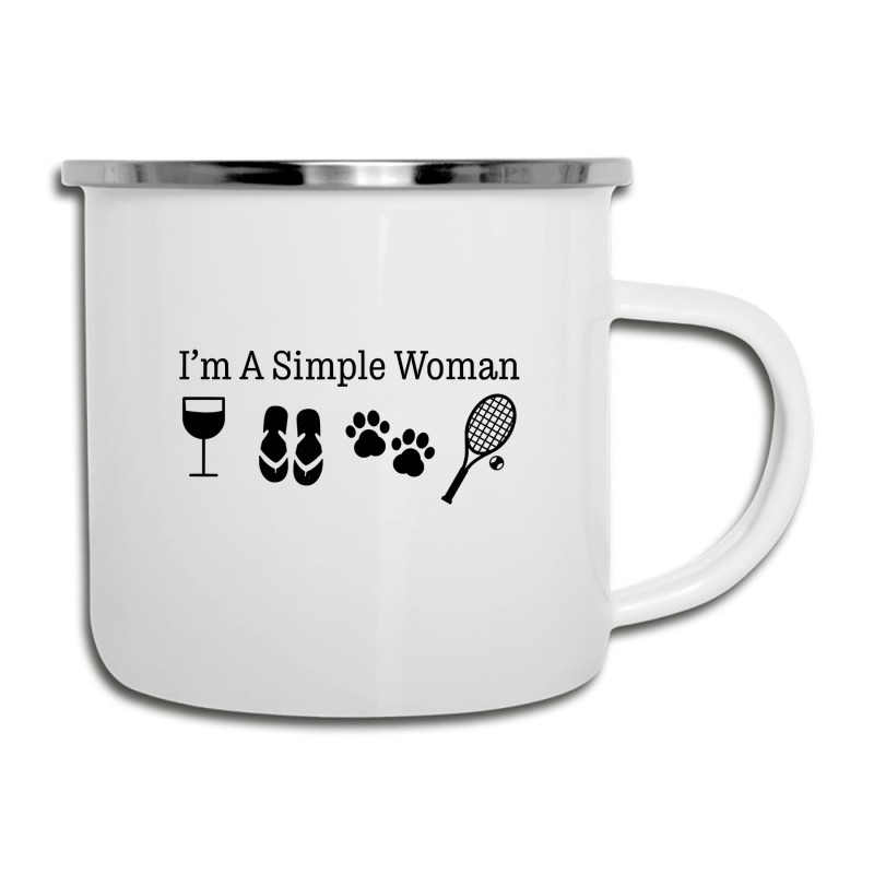 Womens I'm A Simple Woman Wine Flip Flops Dog Paw Tennis Gift T Shirt Camper Cup | Artistshot