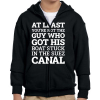 Suez Canal Stuck Funny Youth Zipper Hoodie | Artistshot