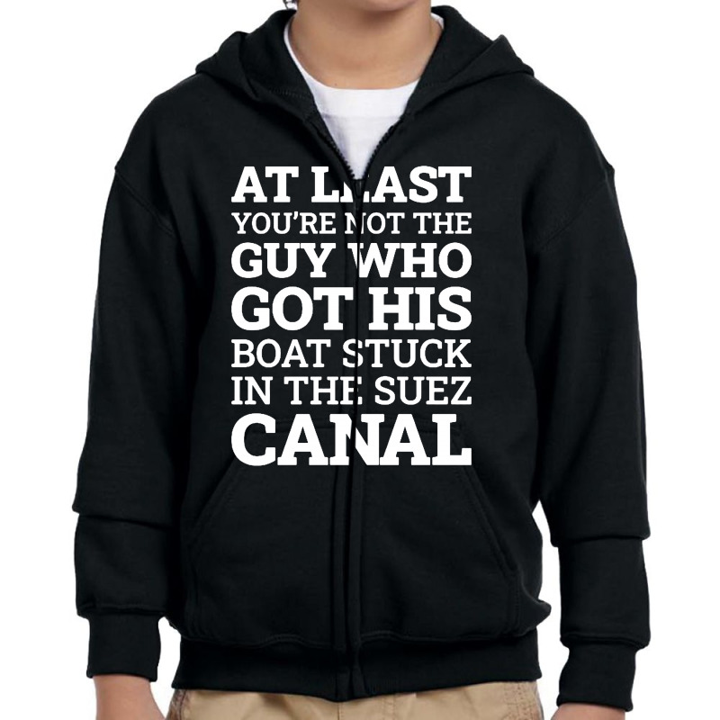 Suez Canal Stuck Funny Youth Zipper Hoodie by PaPa Boutique | Artistshot