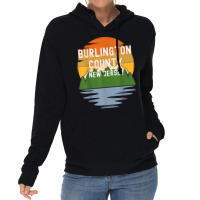 From Burlington County New Jersey Vintage Sunset T Shirt Lightweight Hoodie | Artistshot