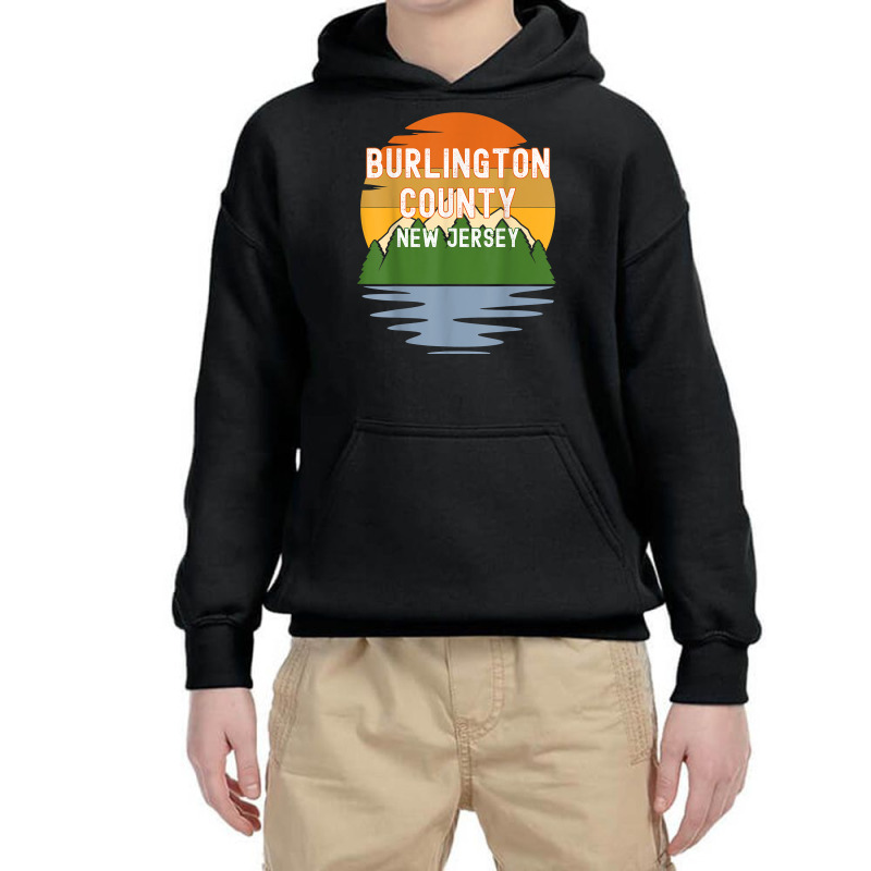 From Burlington County New Jersey Vintage Sunset T Shirt Youth Hoodie | Artistshot