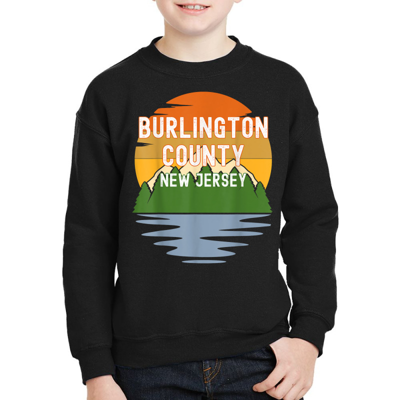 From Burlington County New Jersey Vintage Sunset T Shirt Youth Sweatshirt | Artistshot