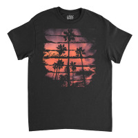 Palm Trees T  Shirt A Beautiful Painting That Shows The Atmosphere Of Classic T-shirt | Artistshot