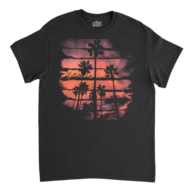 Palm Trees T  Shirt A Beautiful Painting That Shows The Atmosphere Of Classic T-shirt by abelwisoky990 | Artistshot