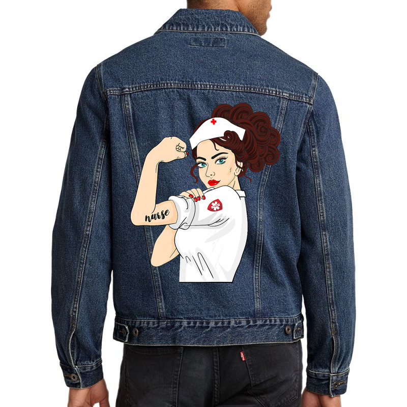 Womens Nurse Strong Woman Warrior Love Nursing T Shirt Men Denim Jacket | Artistshot