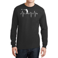 Funny Sporting Clays Shooter Heartbeat Heart Pulse Rate Ekg T Shirt Long Sleeve Shirts | Artistshot