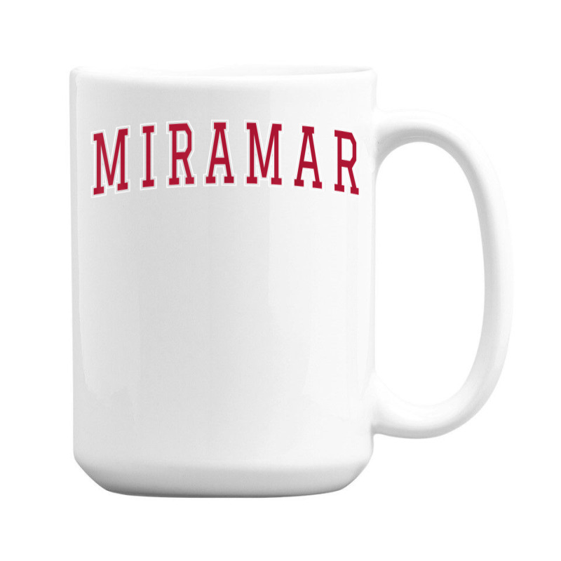 Miramar Florida Souvenir Sport College Style Text T Shirt 15 Oz Coffee Mug | Artistshot