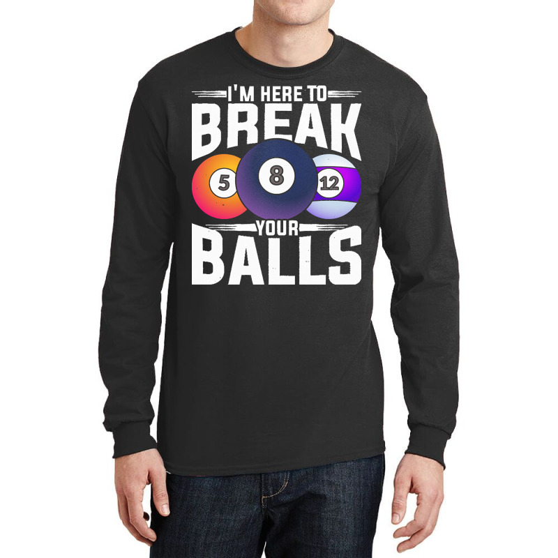 Billiard T  Shirt8 Ball Pool Player Funny Snooker Billiard T  Shirt Long Sleeve Shirts | Artistshot