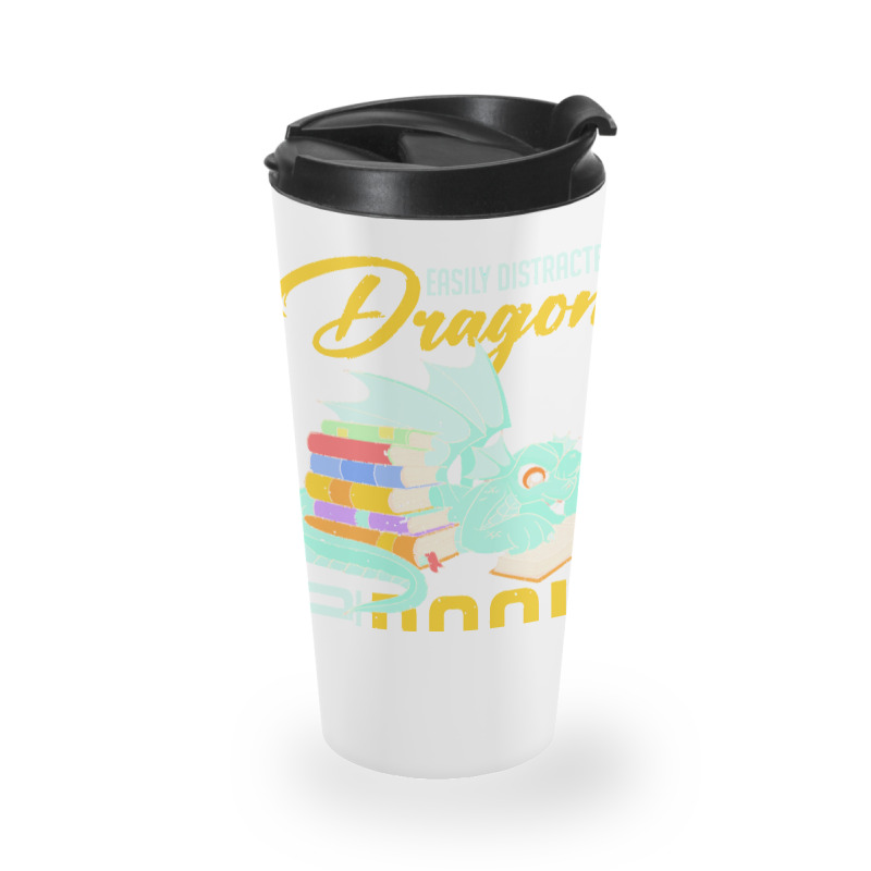 Book Dragon T  Shirt Book Lover Magical Animal Reading Book Dragon T Travel Mug | Artistshot