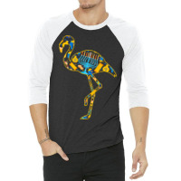 Flamingo Bird Tropical Hanukkah Flamingo Shape Menorah Collection Jewi 3/4 Sleeve Shirt | Artistshot