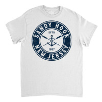 Sandy Hook New Jersey Nj Vintage Boat Anchor & Oars T Shirt Classic T-shirt | Artistshot