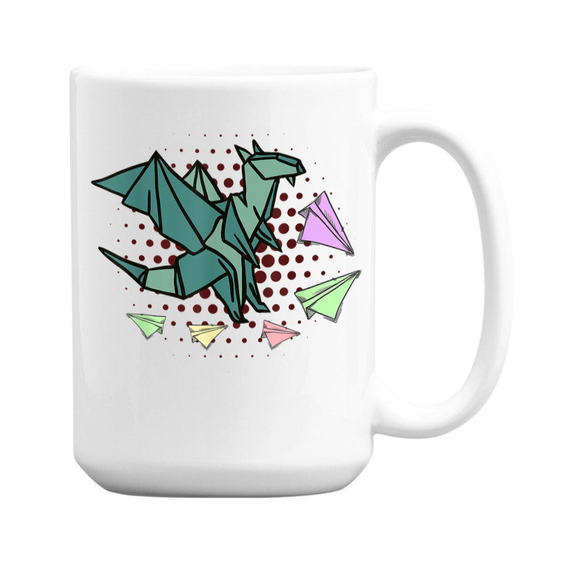 Origami Japanese Art Dragons And Paper Planes Origami T Shirt 15 Oz Coffee Mug | Artistshot