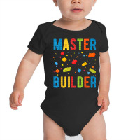 Master Builder Kids Building Blocks Brick Builder T Shirt Baby Bodysuit | Artistshot